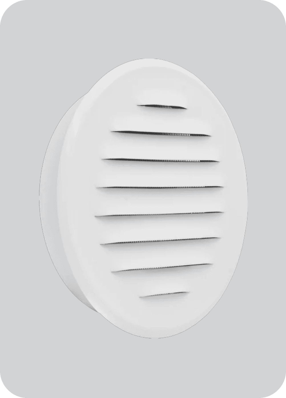 Round ventilation grille with flange