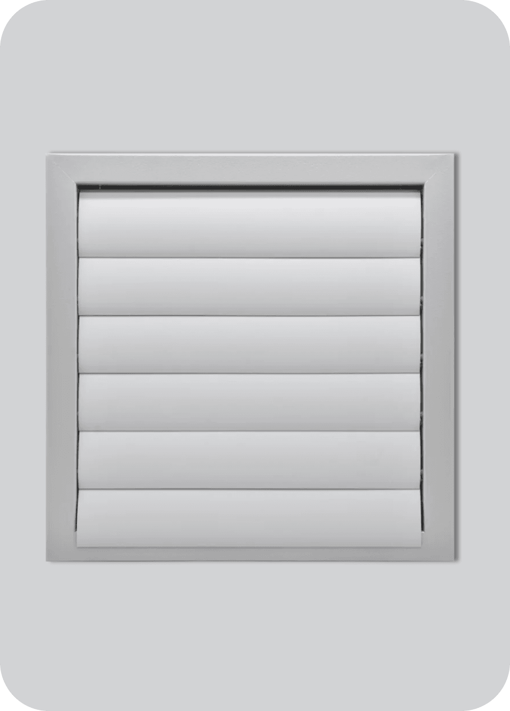 Metal ventilation grille with shutters